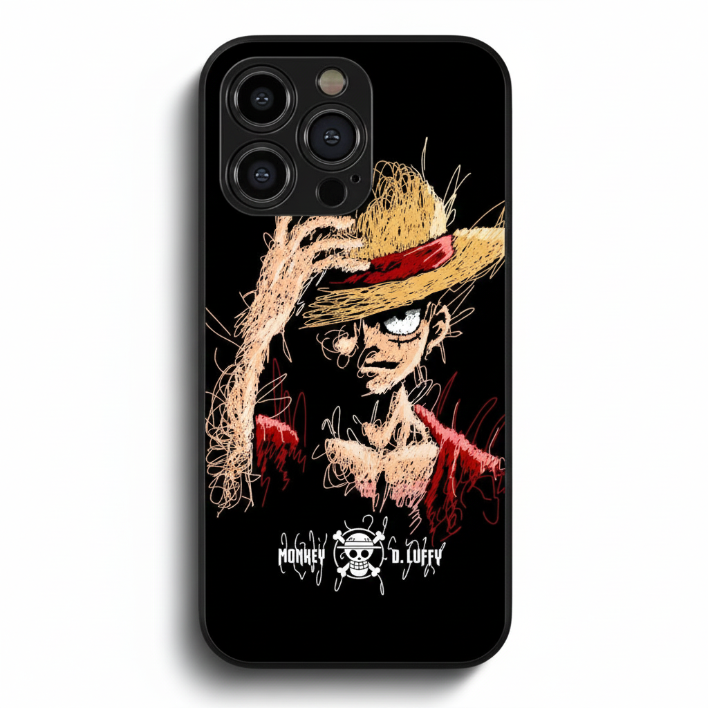 ✨ Luffy's Sketch Art Metal Phone Case
