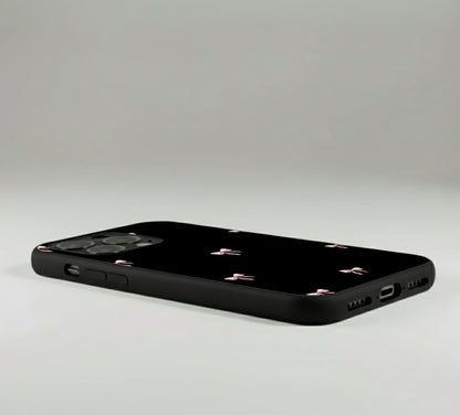 Ballet Ribbons on Black Metal Metal Phone Case