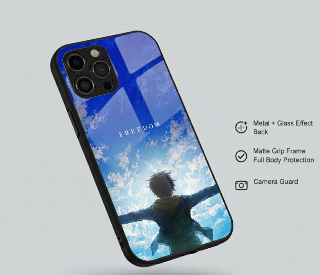 Sky-Bound Freedom Hybrid Metal Phone Case