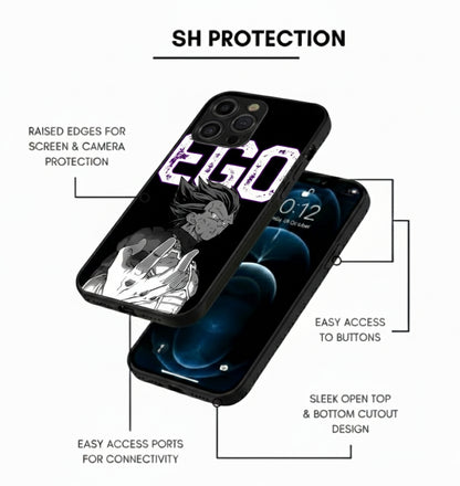 Saiyan EGO - Black Metal Phone Case