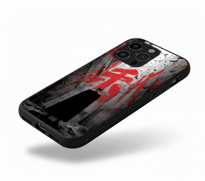Batman/Dark look Design Red Hybrid Metal Phone Case