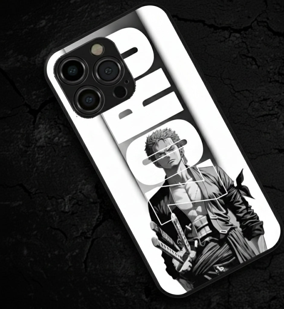 Roronoa Zoro Black & White Style Metal Phone Case