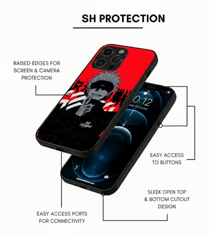 Jujutsu Kaisen character Satoru Gojo hybrid Metal Phone Case