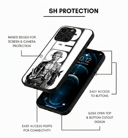 Roronoa Zoro Black & White Style Metal Phone Case