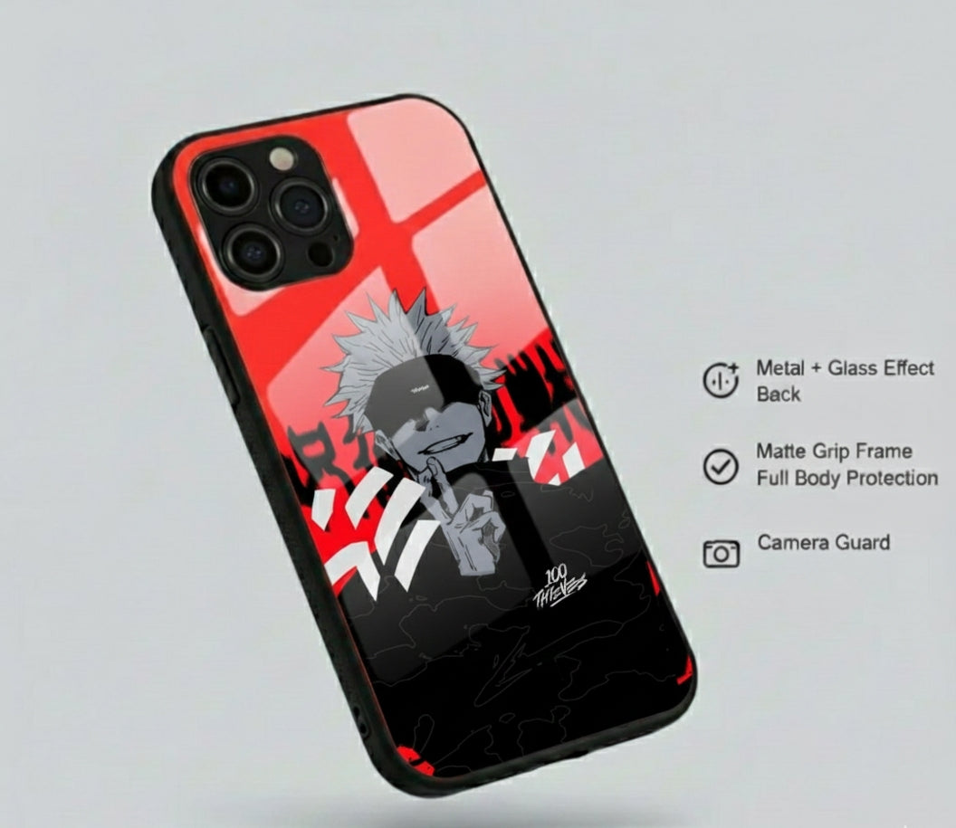 Jujutsu Kaisen character Satoru Gojo hybrid Metal Phone Case