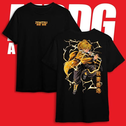 Zenitsu Agatsuma Graphic T-Shirt | Demon Slayer Anime Oversized T-Shirt  240 GSM