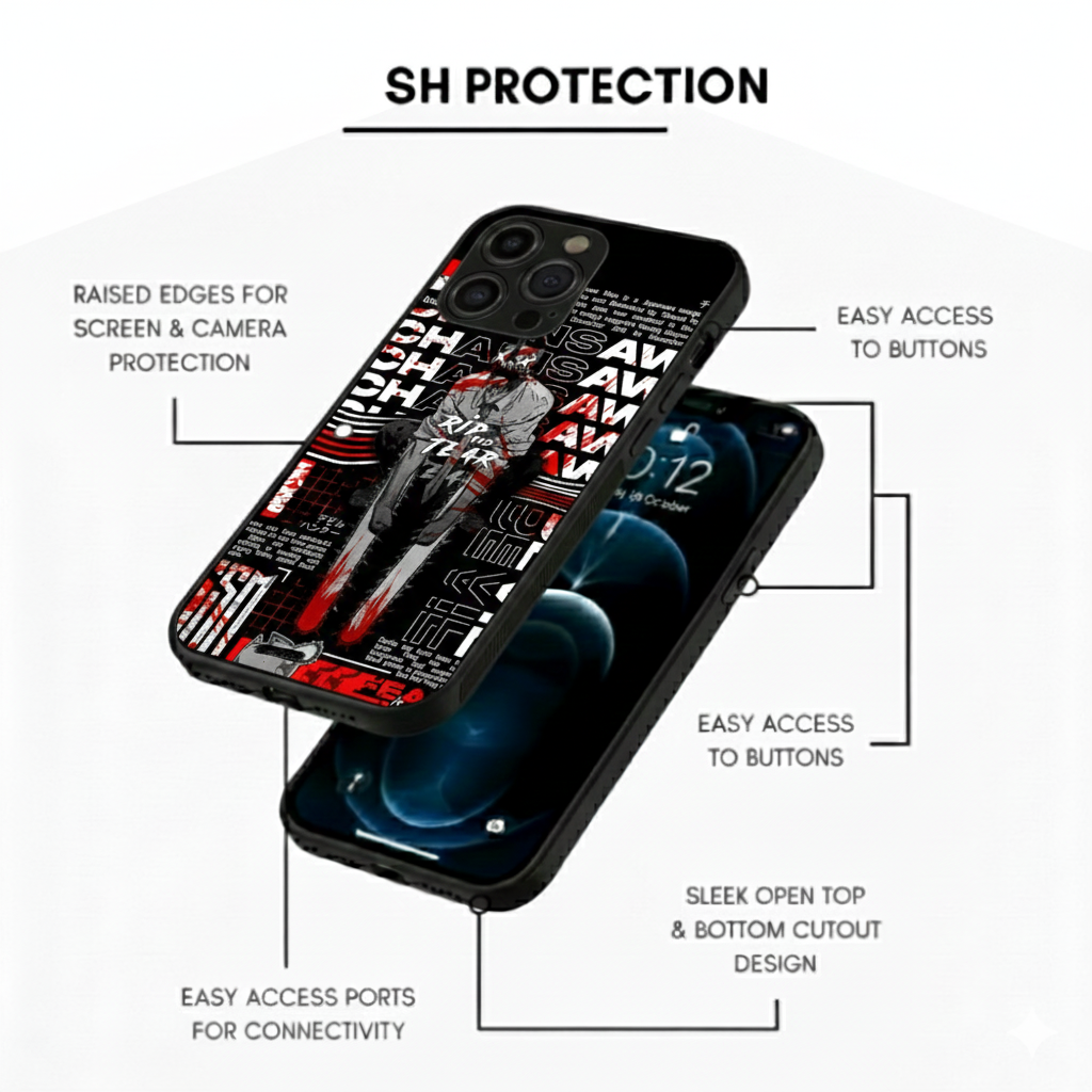 Core of the Chainsaw Devil Metal Phone Case