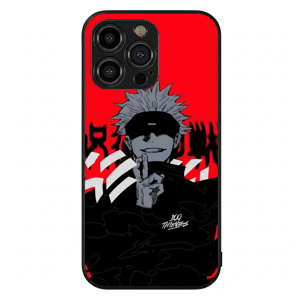 Jujutsu Kaisen character Satoru Gojo hybrid Metal Phone Case