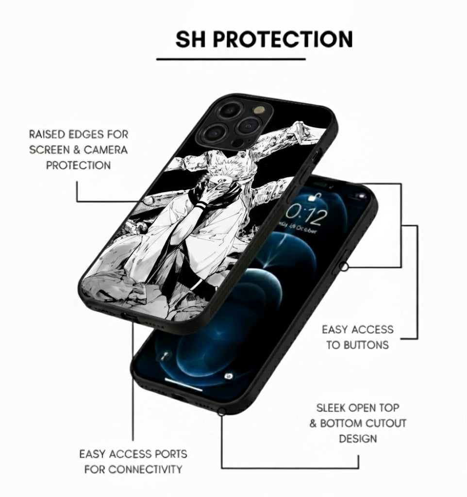 Ryomen Sukuna Hybrid Metal Phone Case