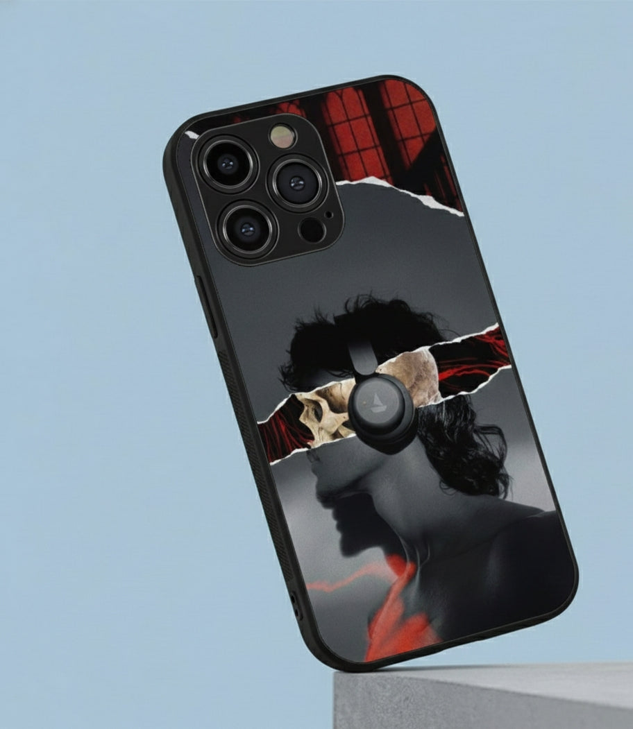 Black & Red Vibe Metal Phone Case
