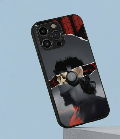 Black & Red Vibe Metal Phone Case