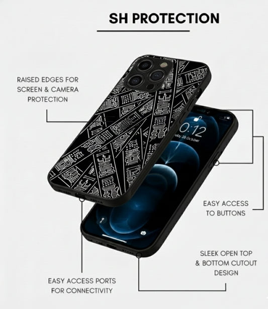 The Black Matrix Case Metal Phone Case