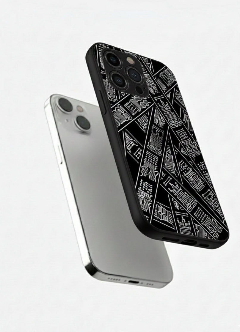 The Black Matrix Case Metal Phone Case