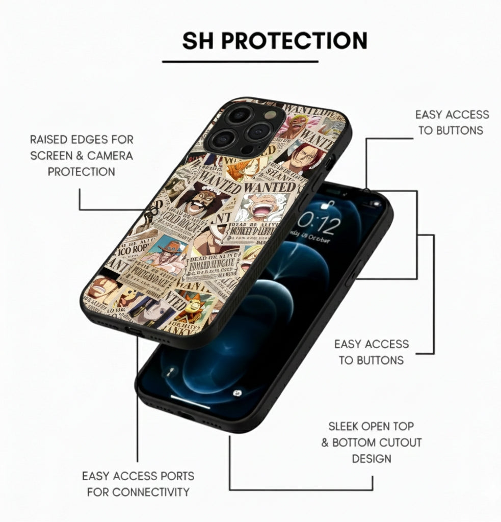 One Piece Wanted Poster Metal Phone Case