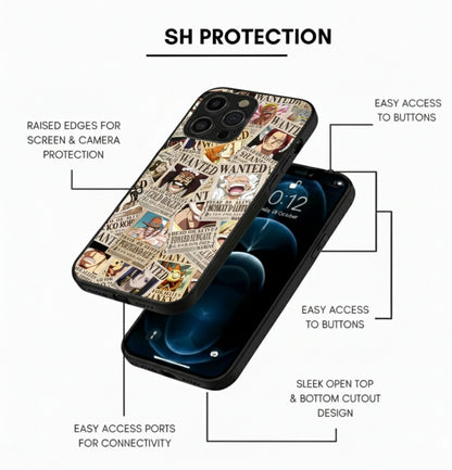 One Piece Wanted Poster Metal Phone Case