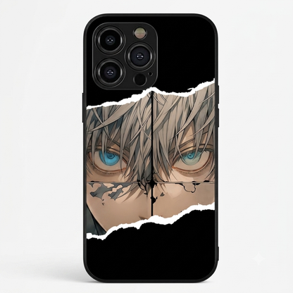 Blue Eyes Anime Hybird Metal Phone Case