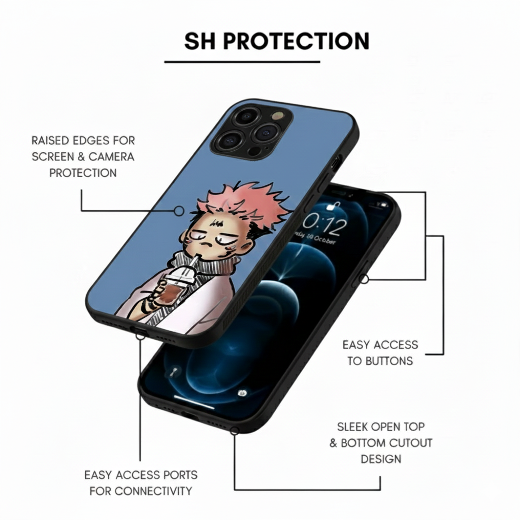 Sukuna Yuji Cute Anime Metal Phone Case