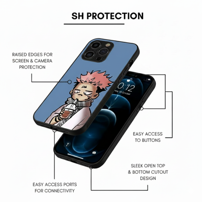 Sukuna Yuji Cute Anime Metal Phone Case