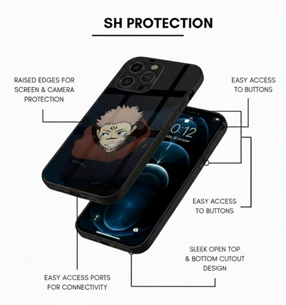 Ryomen Sukuna, the "King of Curses" hybrid Metal Phone Case