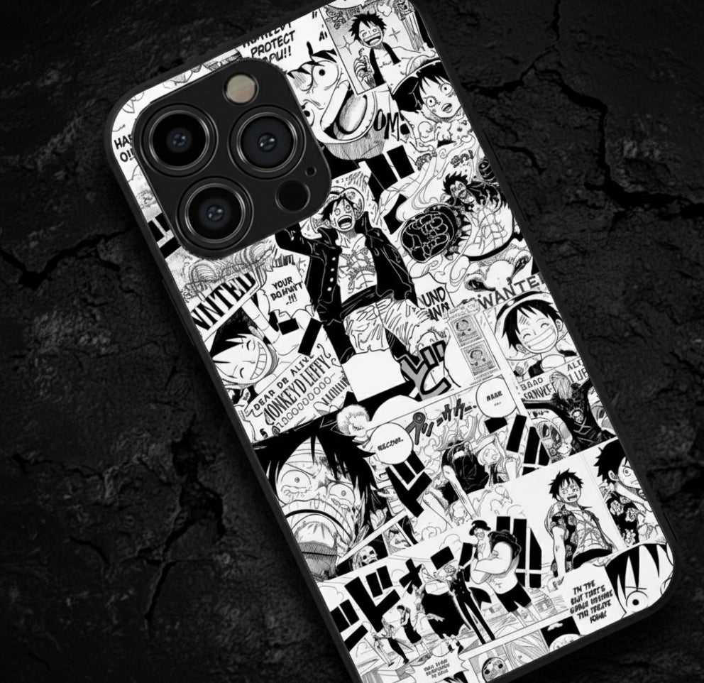 One Piece Manga Collage Metal Phone Case