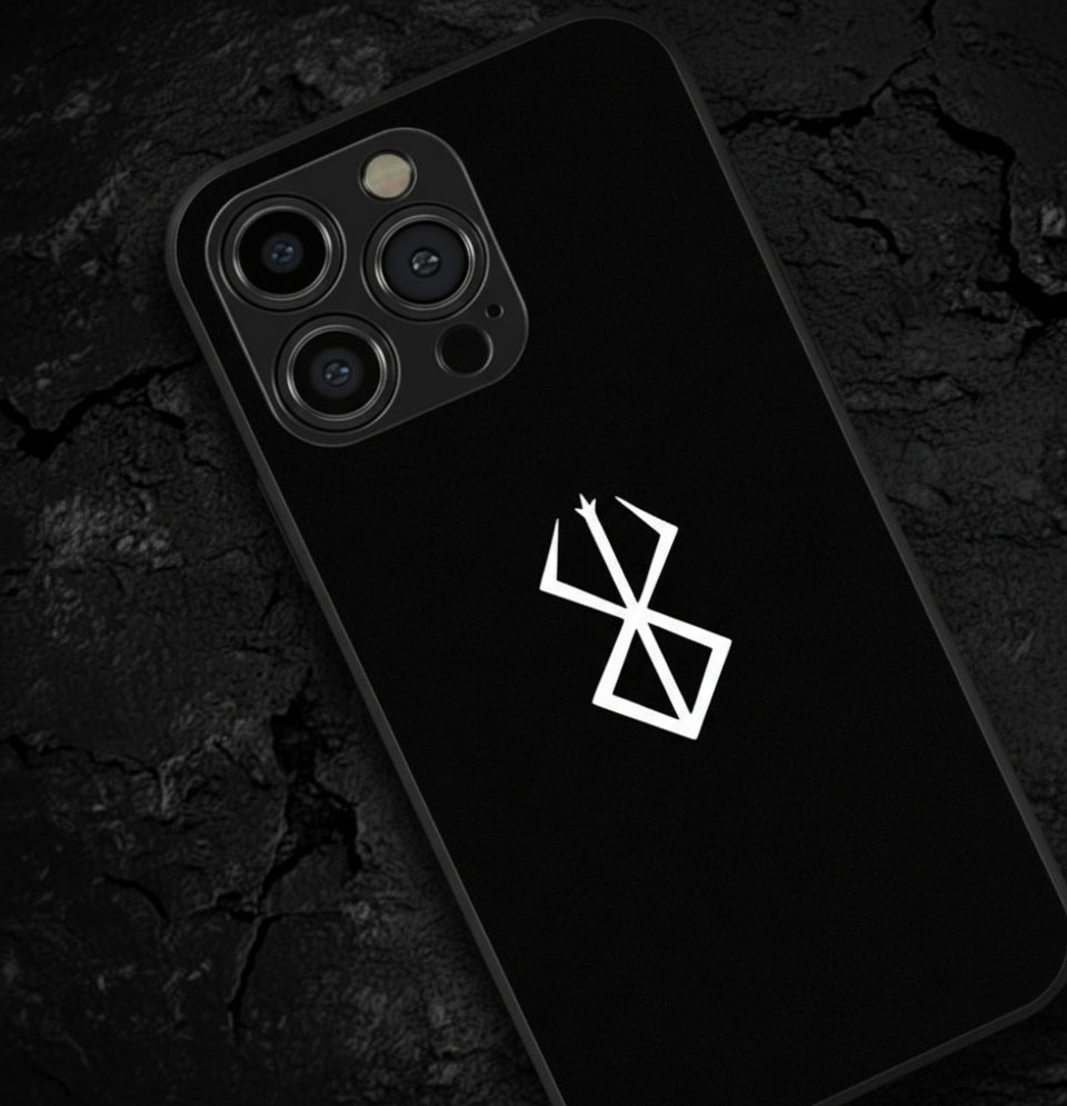 The Black Swordsman's Shield Metal Phone Case