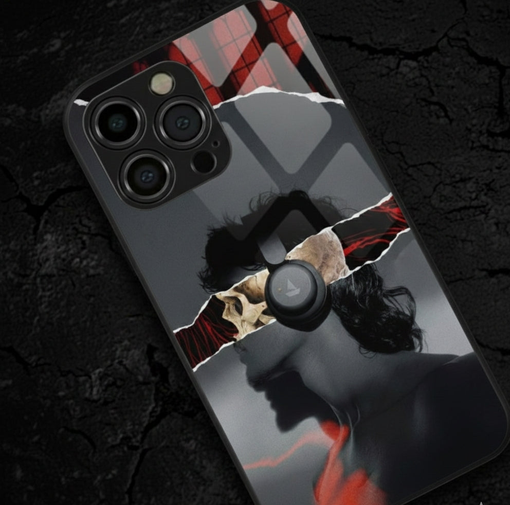 Black & Red Vibe Metal Phone Case