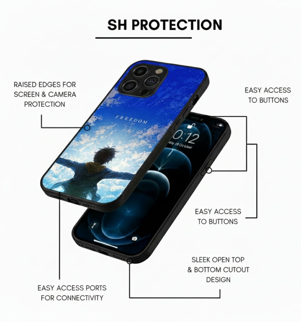 Sky-Bound Freedom Hybrid Metal Phone Case