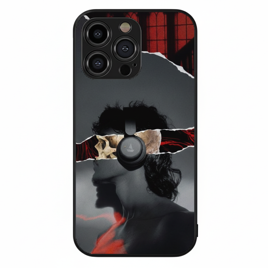 Black & Red Vibe Metal Phone Case