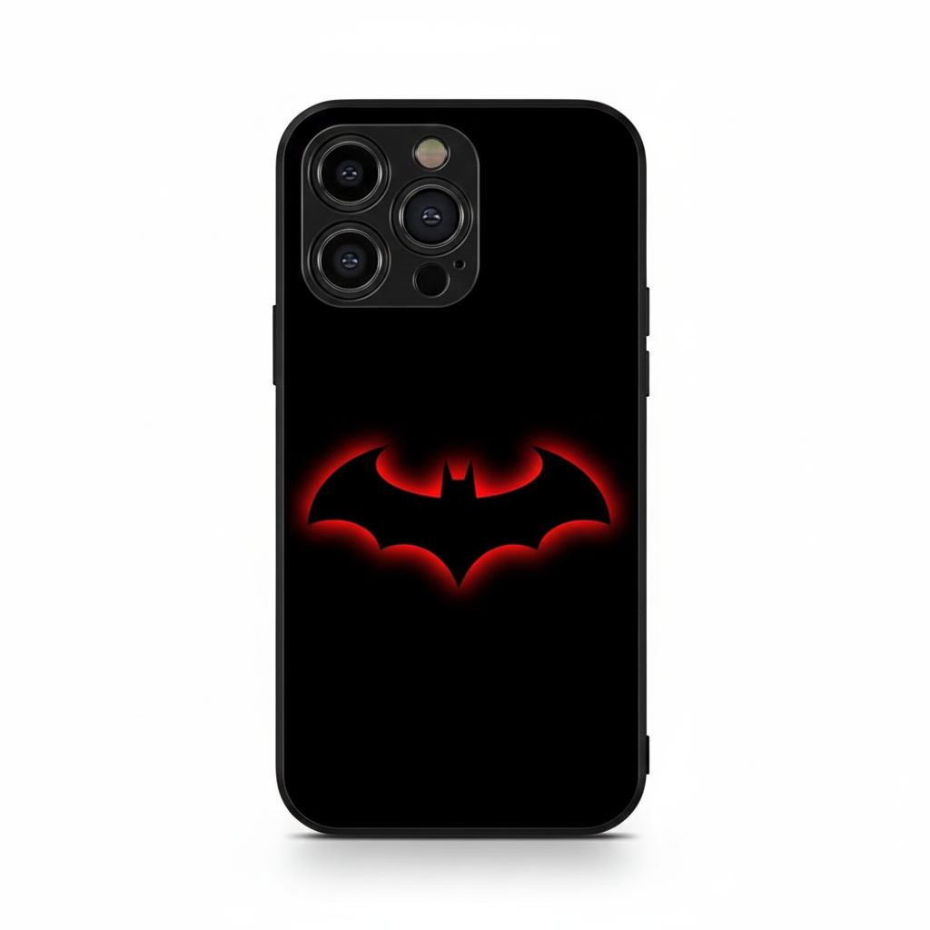 Glow-in-the-Dark Bat Metal Phone Case