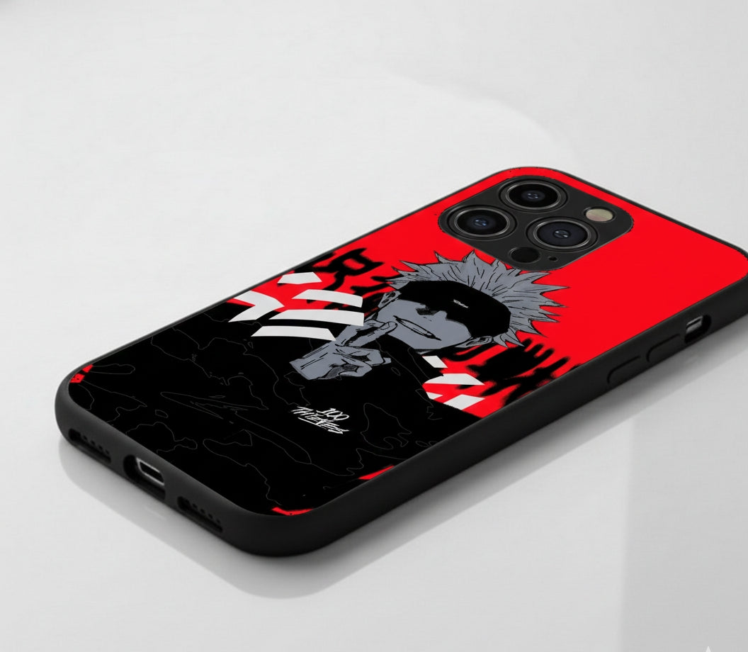 Jujutsu Kaisen character Satoru Gojo hybrid Metal Phone Case