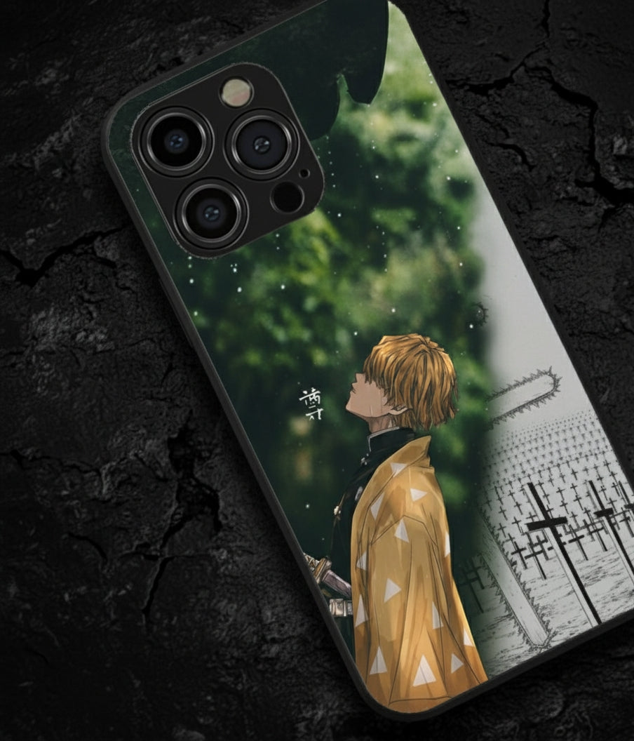 Zenitsu's Thunder Breathing Serenity | Demon Slayer Art Metal Phone Case