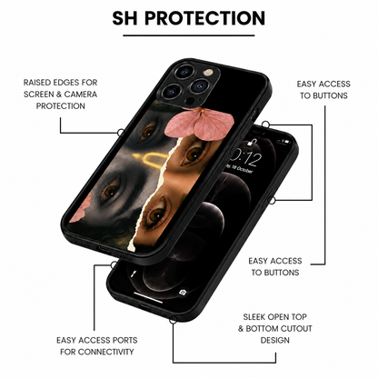 Radha Krishna Dual Soul Eyes HYBIRD Metal Phone Case