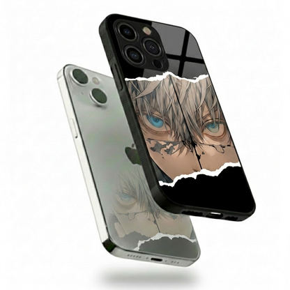 Blue Eyes Anime Hybird Metal Phone Case