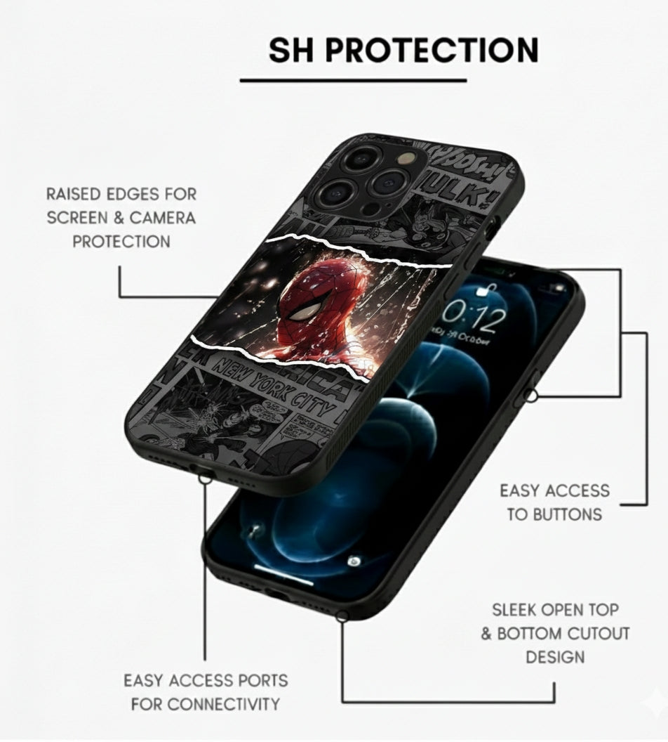 Web-Slinging Armor: Spiderman Metal Phone Case"