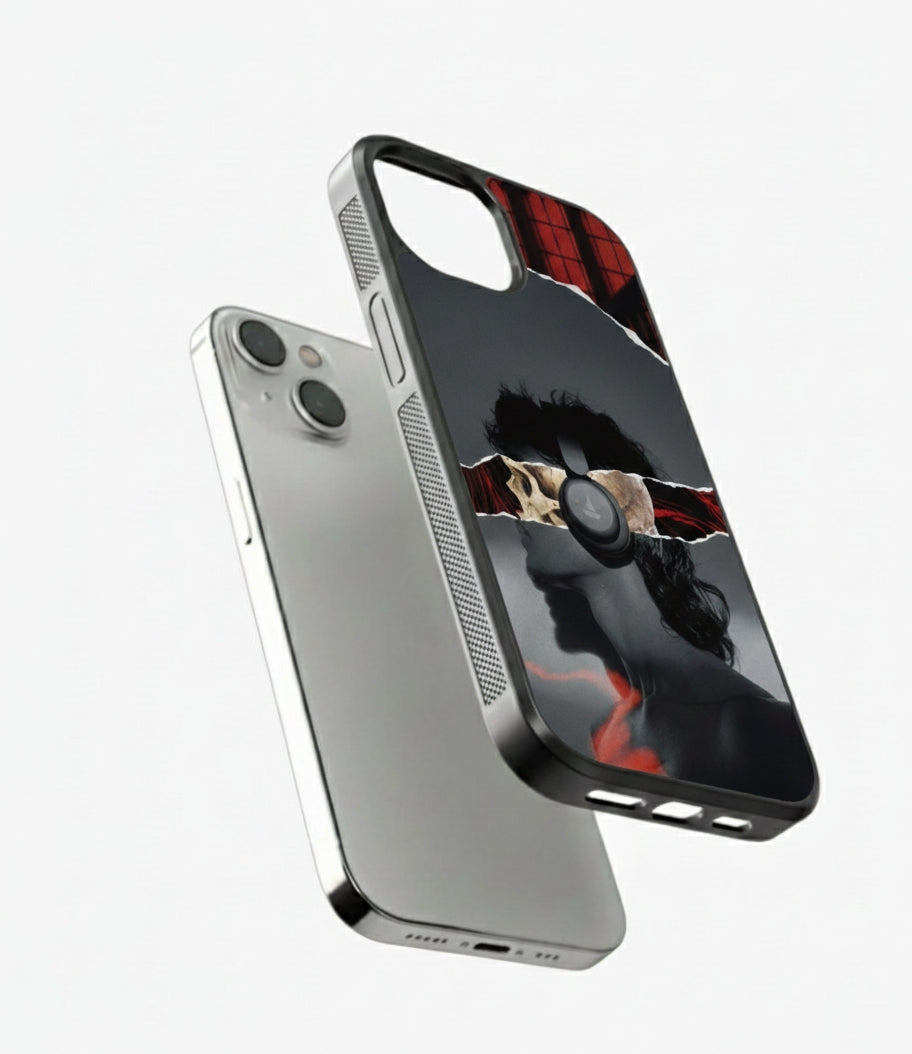 Black & Red Vibe Metal Phone Case